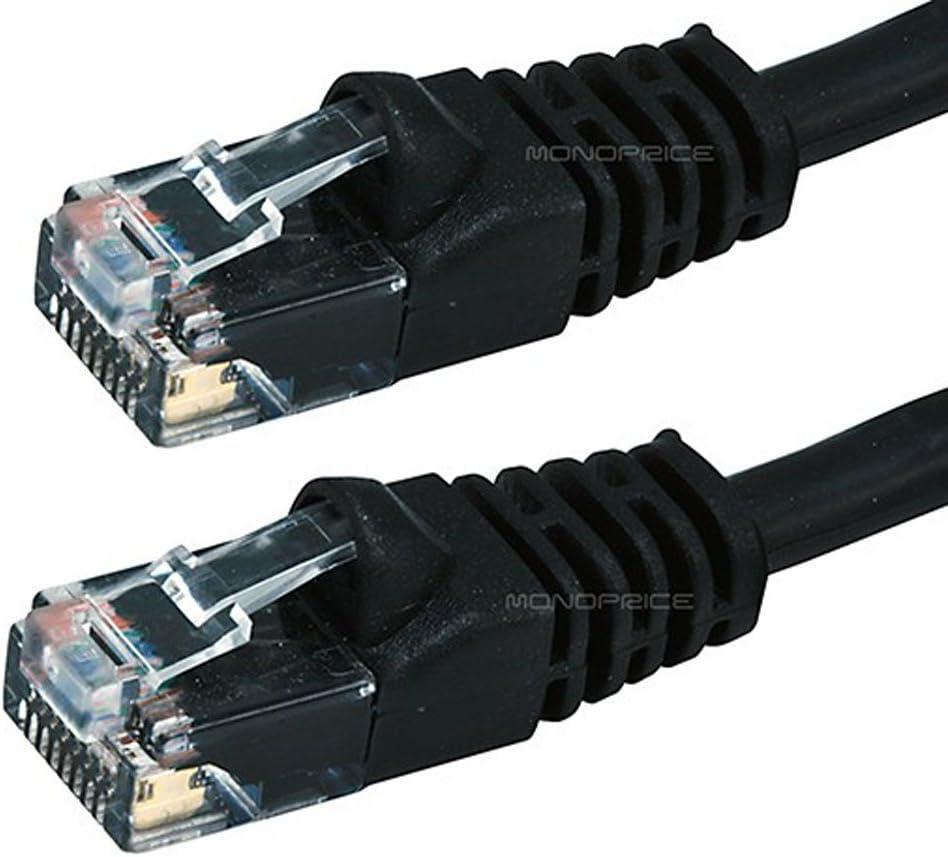 imageMonoprice 05FT 24AWG Cat6 550MHz UTP Ethernet Bare Copper Network Cable BlackBlack