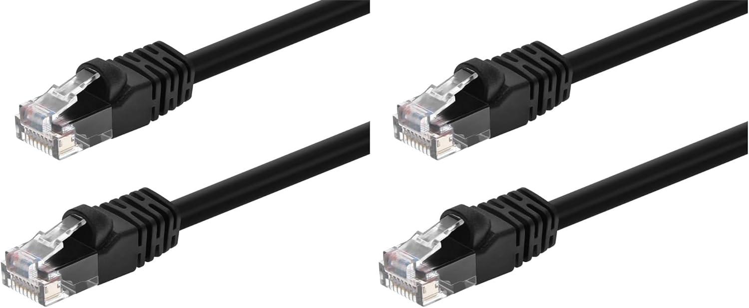 imageMonoprice 05FT 24AWG Cat6 550MHz UTP Ethernet Bare Copper Network Cable BlackBlack