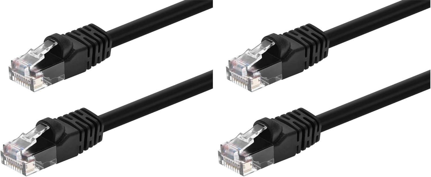 imageMonoprice 05FT 24AWG Cat6 550MHz UTP Ethernet Bare Copper Network Cable BlackBlack