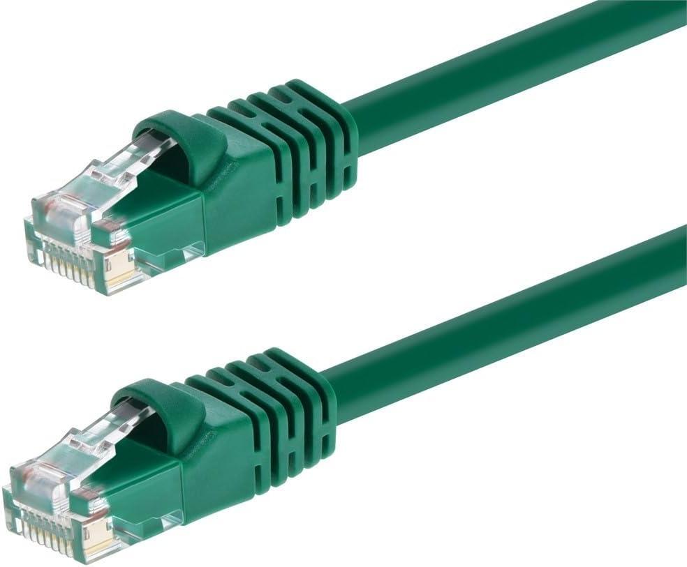 imageMonoprice 05FT 24AWG Cat6 550MHz UTP Ethernet Bare Copper Network Cable BlackGreen