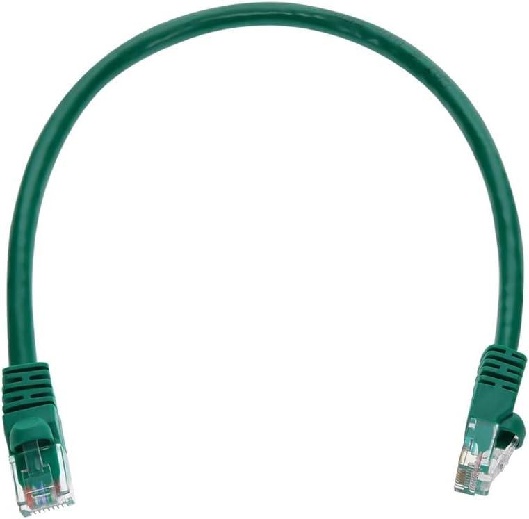 imageMonoprice 05FT 24AWG Cat6 550MHz UTP Ethernet Bare Copper Network Cable BlackGreen