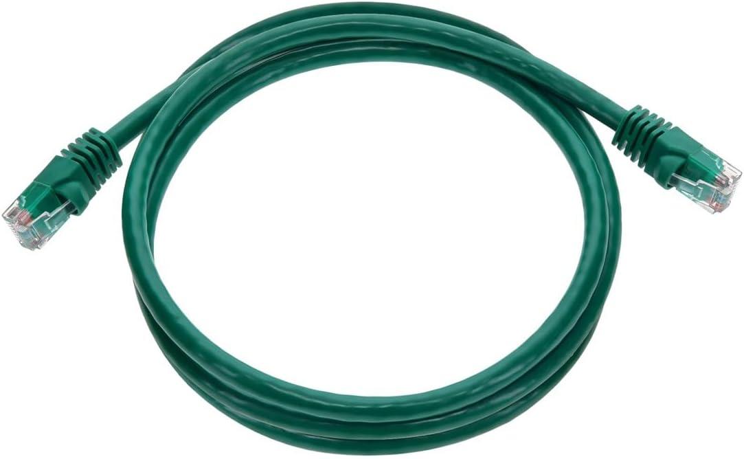 imageMonoprice 05FT 24AWG Cat6 550MHz UTP Ethernet Bare Copper Network Cable BlackGreen