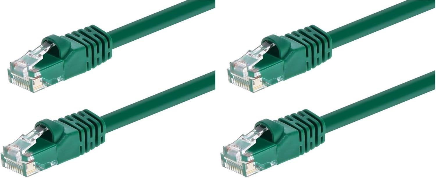 imageMonoprice 05FT 24AWG Cat6 550MHz UTP Ethernet Bare Copper Network Cable BlackGreen