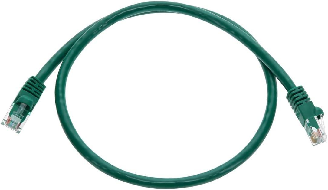 imageMonoprice 05FT 24AWG Cat6 550MHz UTP Ethernet Bare Copper Network Cable BlackGreen