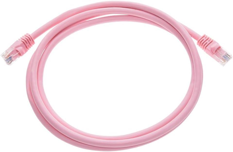 imageMonoprice 05FT 24AWG Cat6 550MHz UTP Ethernet Bare Copper Network Cable BlackPink