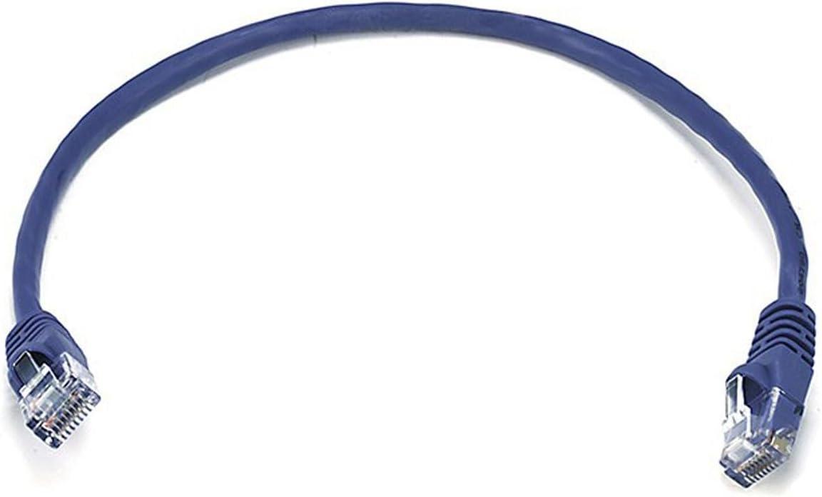 imageMonoprice 05FT 24AWG Cat6 550MHz UTP Ethernet Bare Copper Network Cable BlackPurple