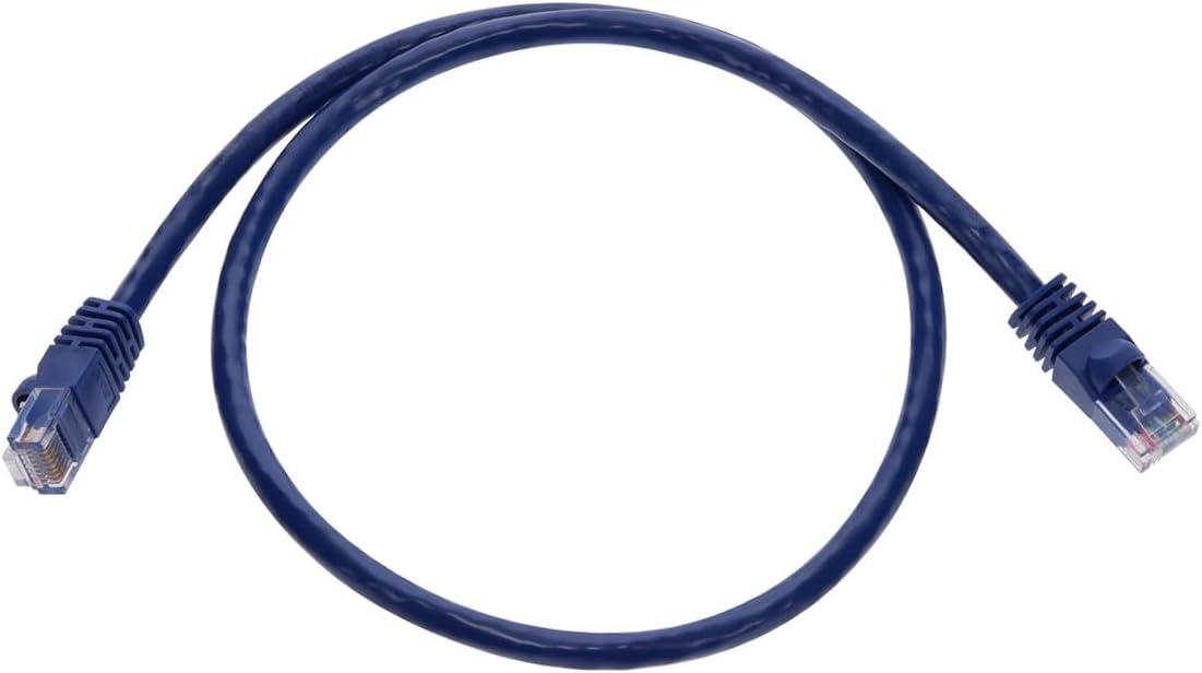 imageMonoprice 05FT 24AWG Cat6 550MHz UTP Ethernet Bare Copper Network Cable BlackPurple