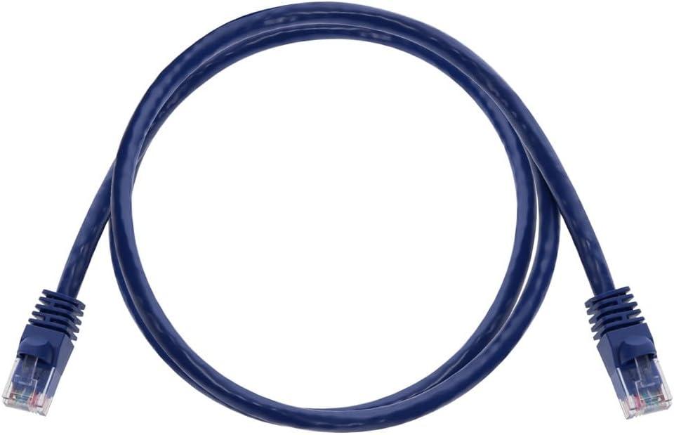 imageMonoprice 05FT 24AWG Cat6 550MHz UTP Ethernet Bare Copper Network Cable BlackPurple