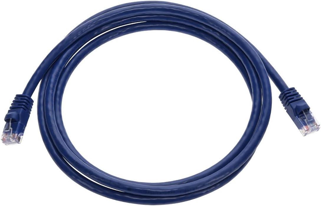 imageMonoprice 05FT 24AWG Cat6 550MHz UTP Ethernet Bare Copper Network Cable BlackPurple