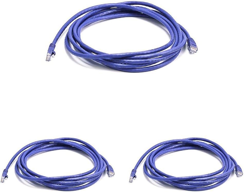 imageMonoprice 05FT 24AWG Cat6 550MHz UTP Ethernet Bare Copper Network Cable BlackPurple