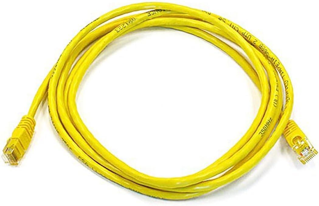 imageMonoprice 05FT 24AWG Cat6 550MHz UTP Ethernet Bare Copper Network Cable BlackYellow