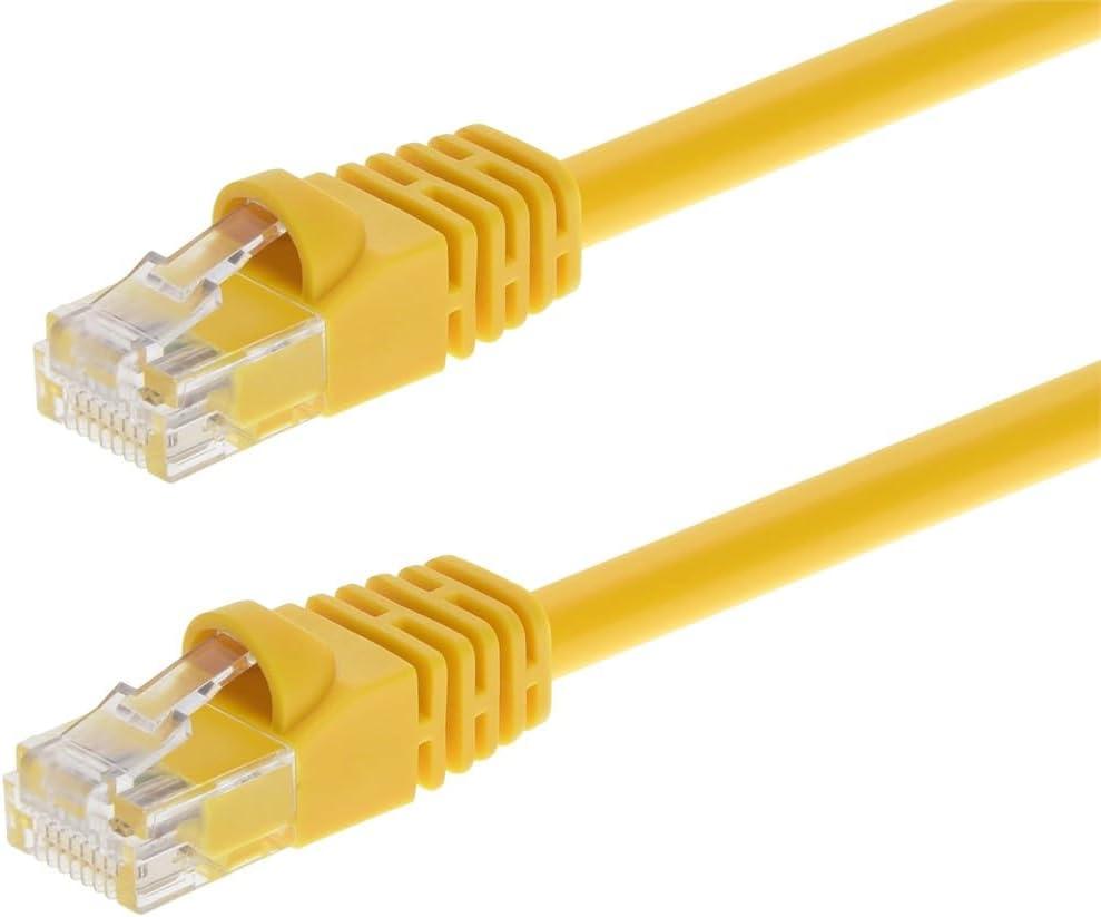 imageMonoprice 05FT 24AWG Cat6 550MHz UTP Ethernet Bare Copper Network Cable BlackYellow