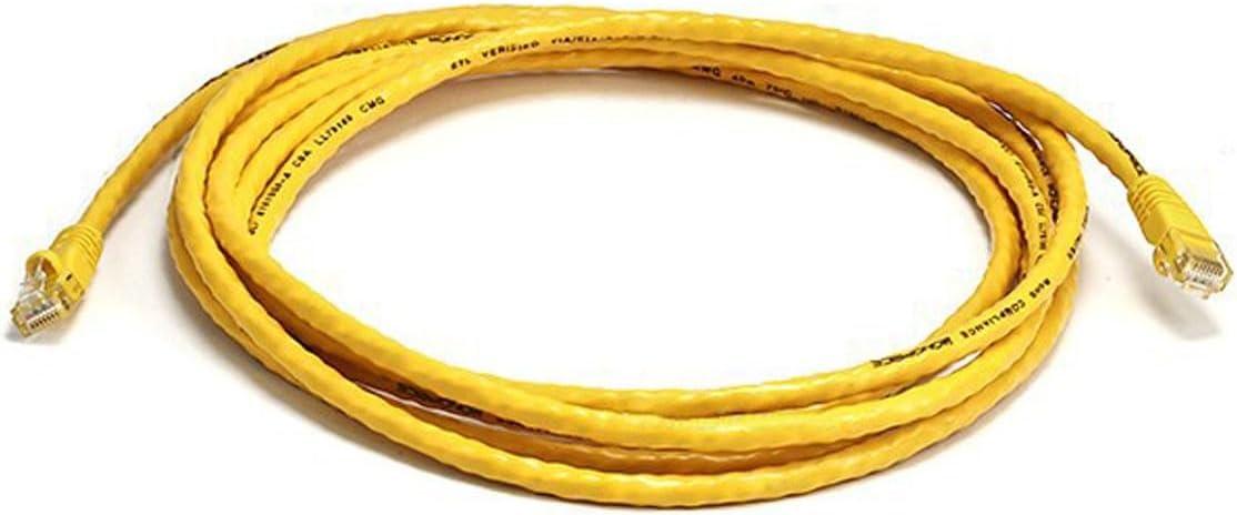 imageMonoprice 05FT 24AWG Cat6 550MHz UTP Ethernet Bare Copper Network Cable BlackYellow