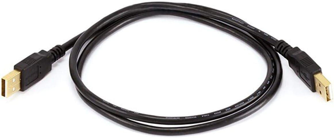 imageMonoprice 105442 3ft USB 20 A Male to A Male 2824AWG Cable Gold Plated Black for Data Transfer Hard Drive Enclosures Printers Modems Cameras and MoreBlack