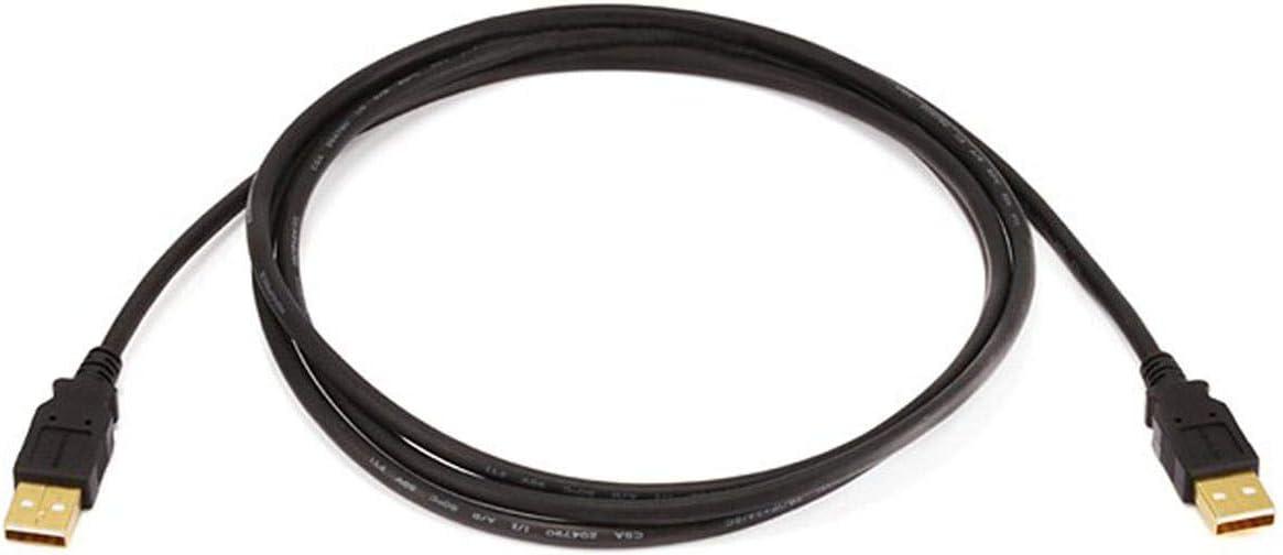 imageMonoprice 105442 3ft USB 20 A Male to A Male 2824AWG Cable Gold Plated Black for Data Transfer Hard Drive Enclosures Printers Modems Cameras and MoreBlack