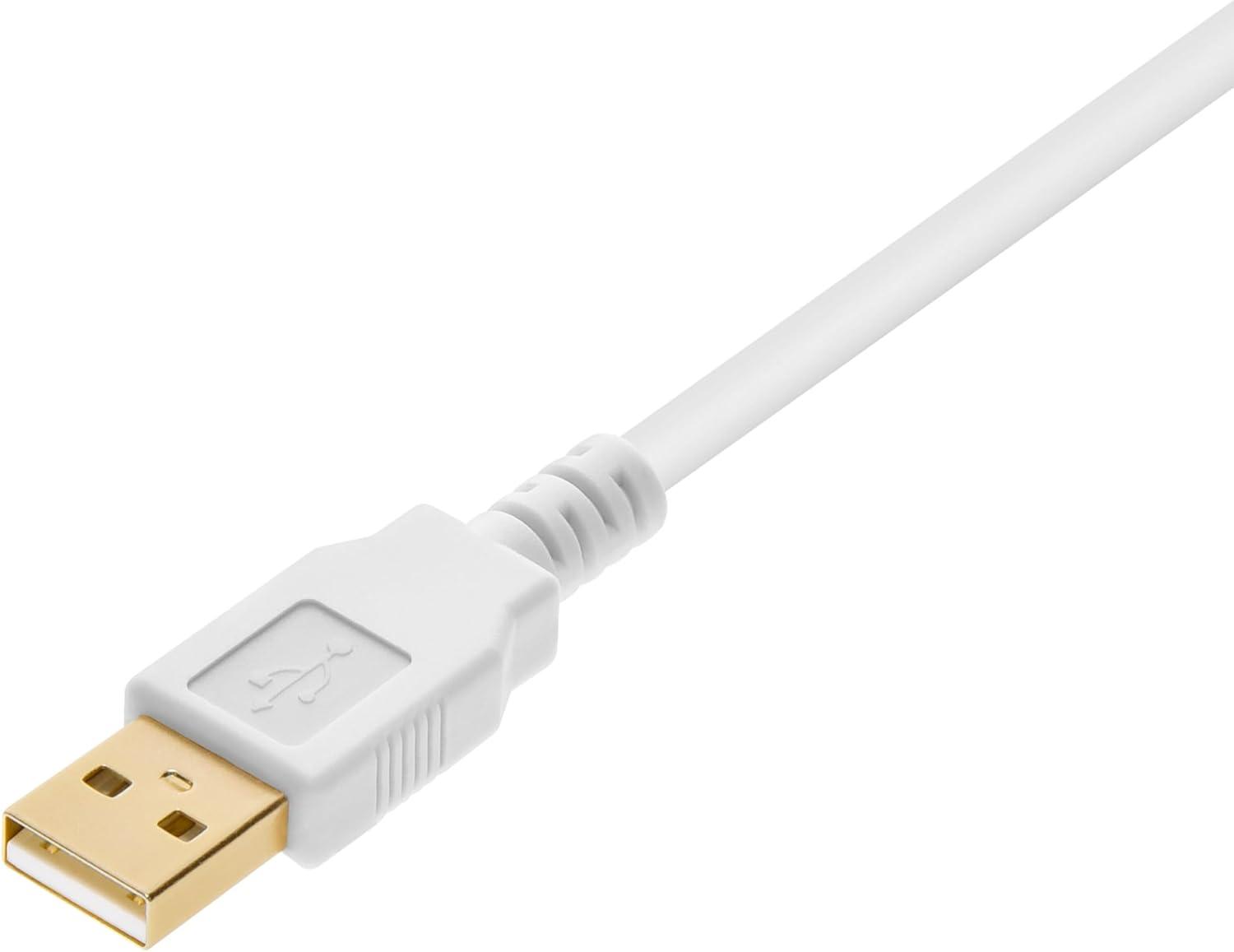 imageMonoprice 105442 3ft USB 20 A Male to A Male 2824AWG Cable Gold Plated Black for Data Transfer Hard Drive Enclosures Printers Modems Cameras and MoreWhite