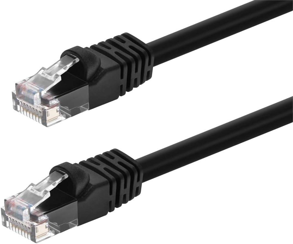 imageMonoprice 10FT 24AWG Cat5e 350MHz UTP Ethernet Bare Copper Network Cable GrayBlack