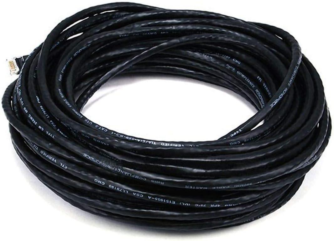 imageMonoprice 10FT 24AWG Cat5e 350MHz UTP Ethernet Bare Copper Network Cable GrayBlack