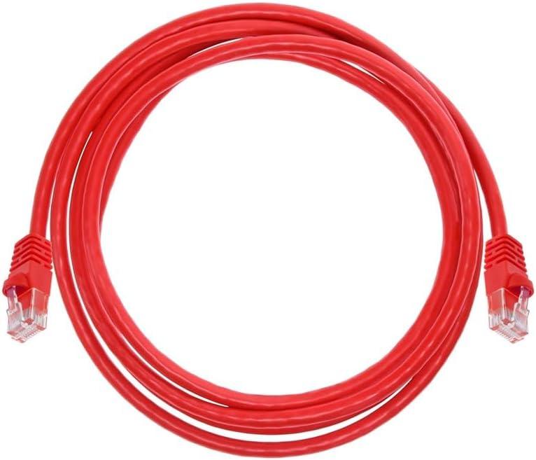 imageMonoprice 10FT 24AWG Cat5e 350MHz UTP Ethernet Bare Copper Network Cable GrayRed