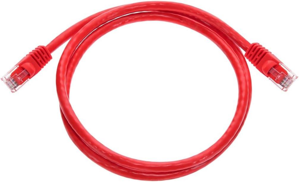 imageMonoprice 10FT 24AWG Cat5e 350MHz UTP Ethernet Bare Copper Network Cable GrayRed