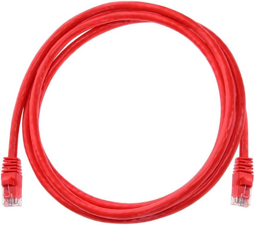 imageMonoprice 10FT 24AWG Cat5e 350MHz UTP Ethernet Bare Copper Network Cable GrayRed