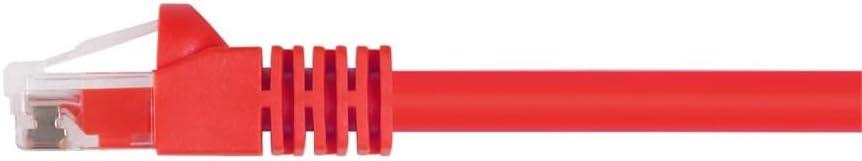 imageMonoprice 10FT 24AWG Cat5e 350MHz UTP Ethernet Bare Copper Network Cable GrayRed