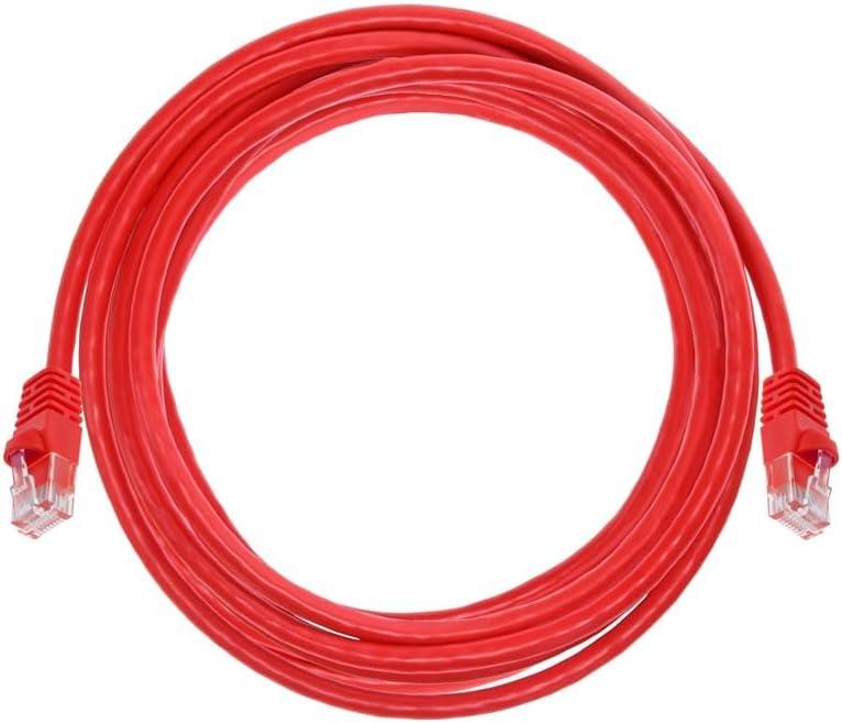 imageMonoprice 10FT 24AWG Cat5e 350MHz UTP Ethernet Bare Copper Network Cable GrayRed