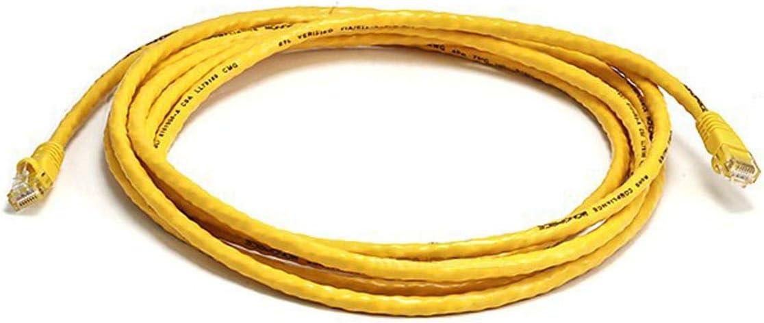imageMonoprice 10FT 24AWG Cat5e 350MHz UTP Ethernet Bare Copper Network Cable GrayYellow