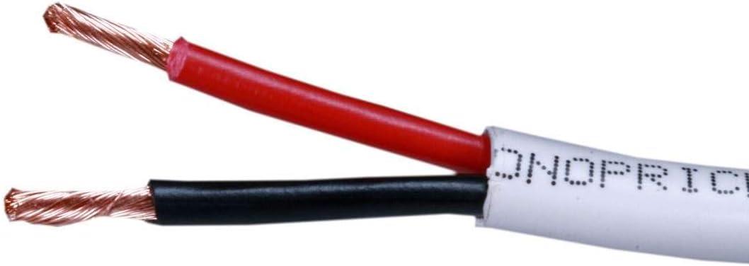 imageMonoprice 14 Gauge AWG CL2 Rated 2 Conductor Speaker Wire Cable 1000 Feet White Fire Safety In Wall Rated Jacketed In PVC Material 999 Percent OxygenFree Pure Bare Copper Access Series