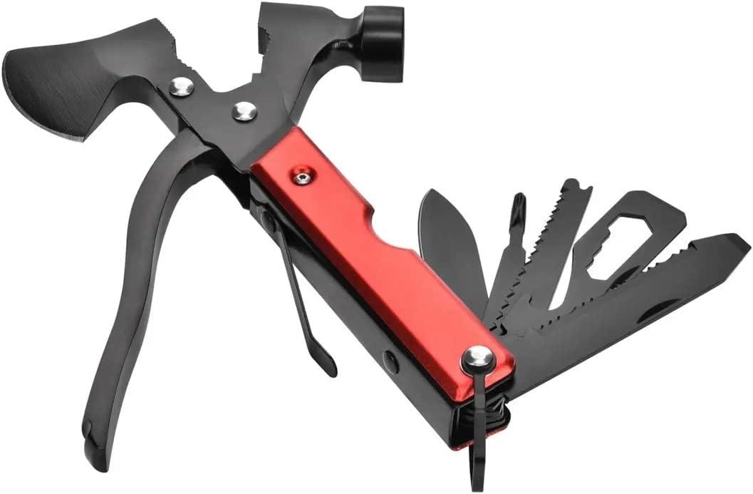 imageMonoprice 14in1 Tool Multi Functional Hammer Axe 18CM with Fabric Bag Camping Accessories Gift for Him Men Dad Boyfriend Pure Outdoor Collection