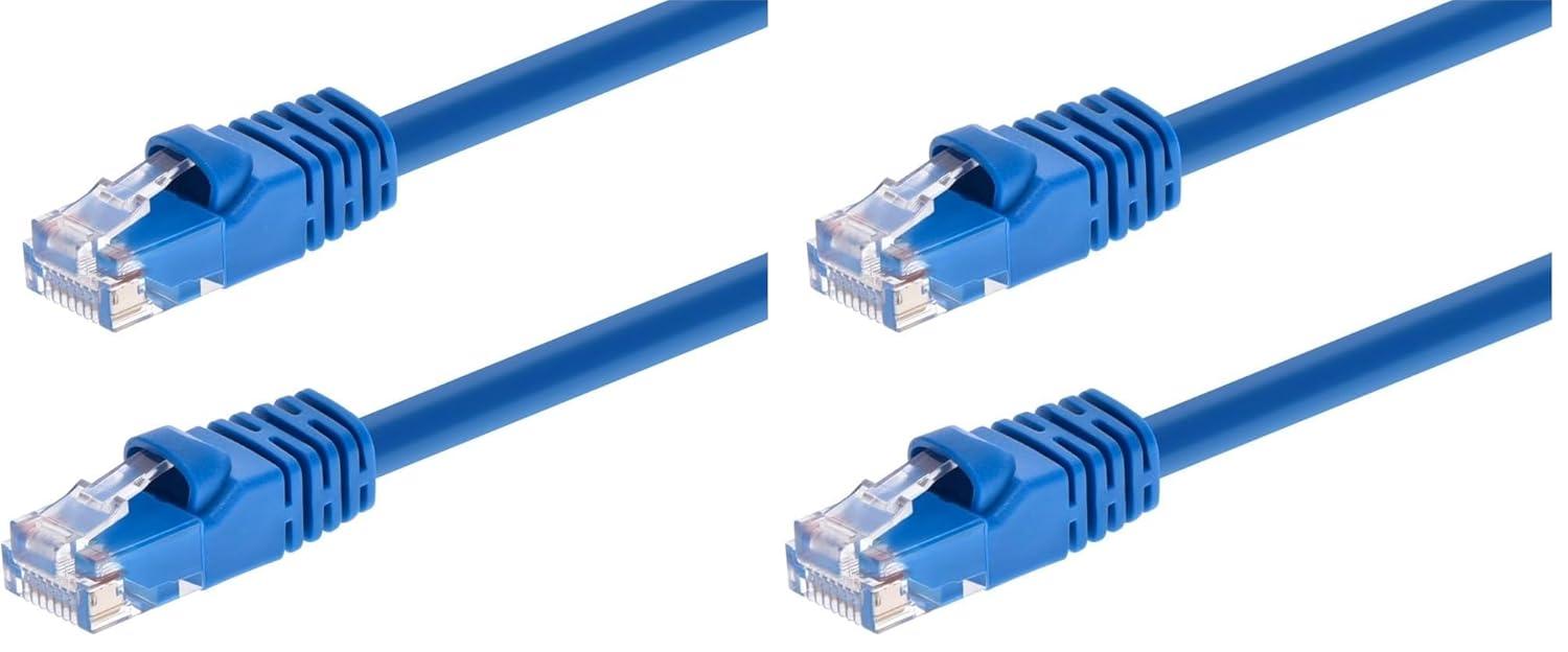 imageMonoprice 1FT 24AWG Cat5e 350MHz UTP Ethernet Bare Copper Network Cable BlueBlue