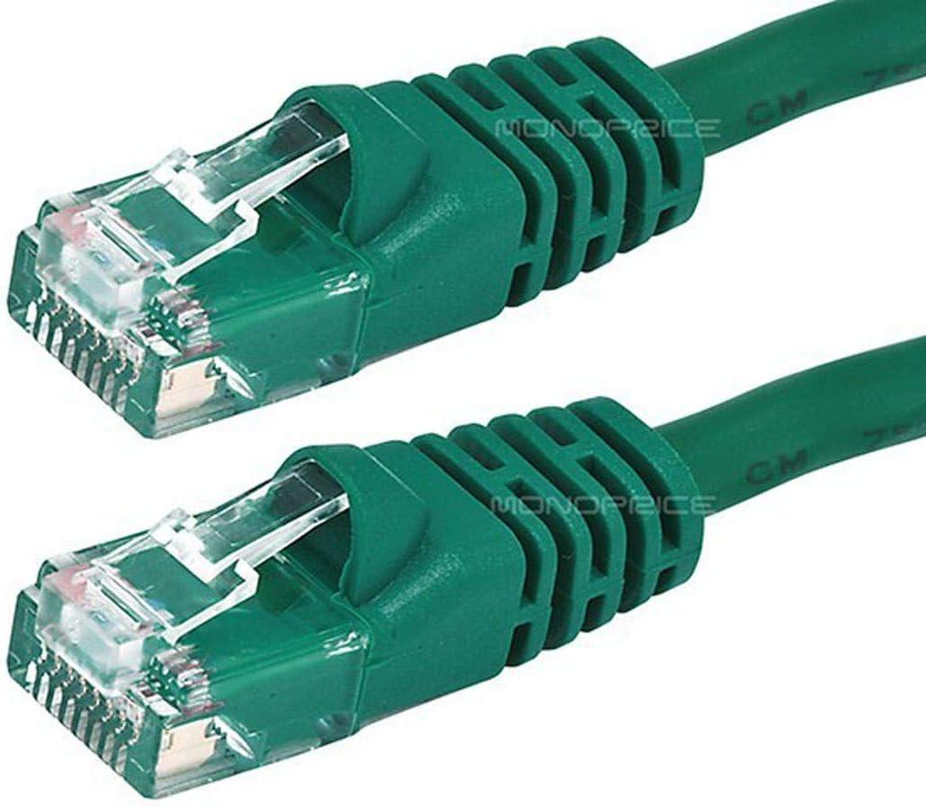 imageMonoprice 1FT 24AWG Cat5e 350MHz UTP Ethernet Bare Copper Network Cable YellowGreen