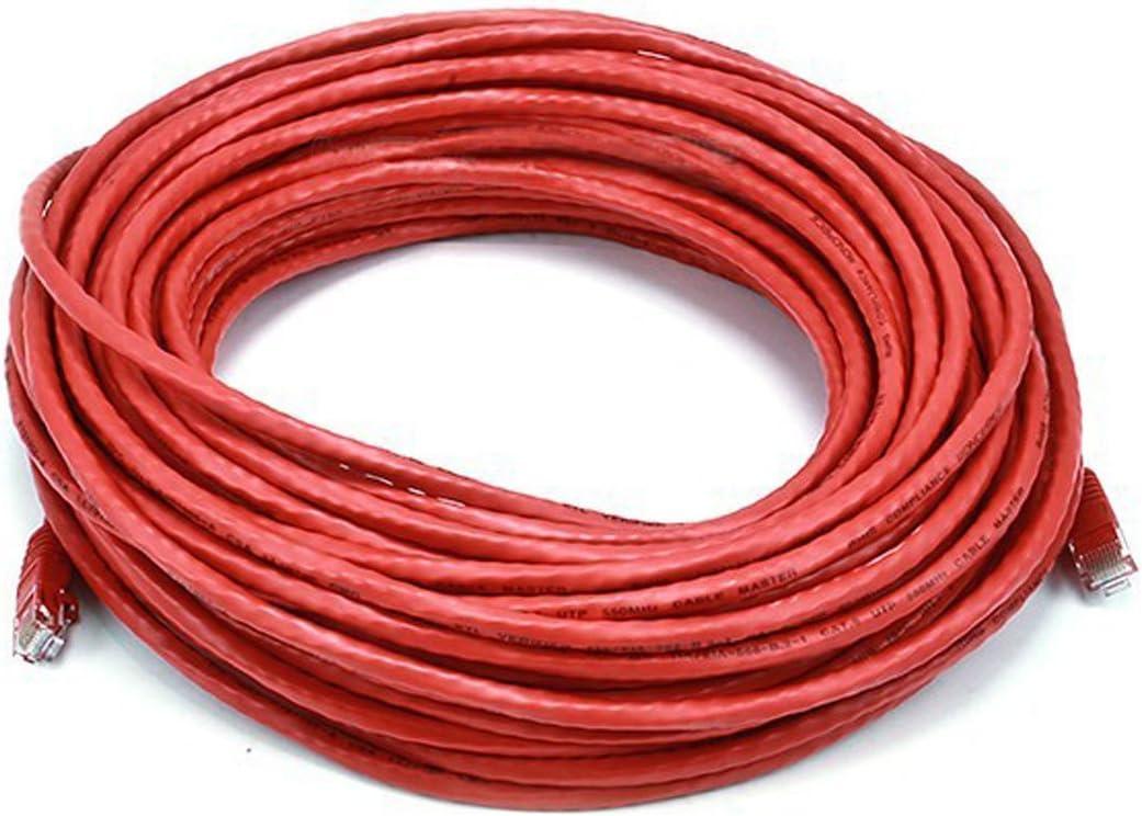 imageMonoprice 1FT 24AWG Cat5e 350MHz UTP Ethernet Bare Copper Network Cable YellowRed