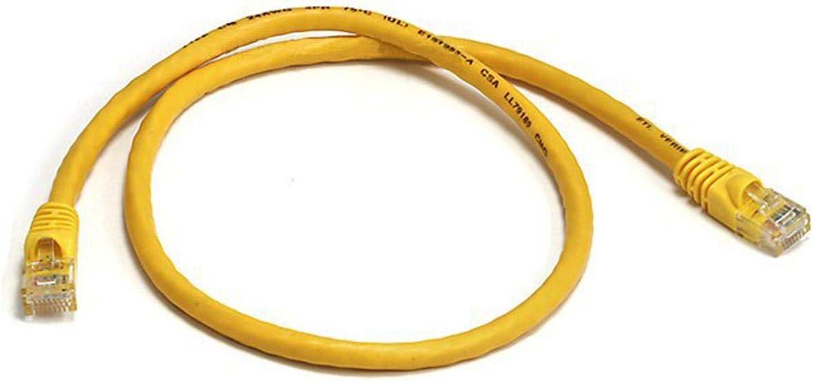 imageMonoprice 1FT 24AWG Cat5e 350MHz UTP Ethernet Bare Copper Network Cable YellowYellow