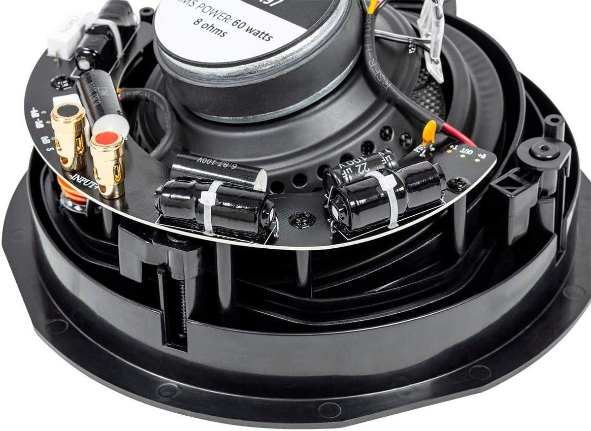 imageMonoprice 2Way Carbon Fiber InCeiling Speakers 8Inch With 15 Degree Angled Drivers Pair Black Alpha Series65 Inch