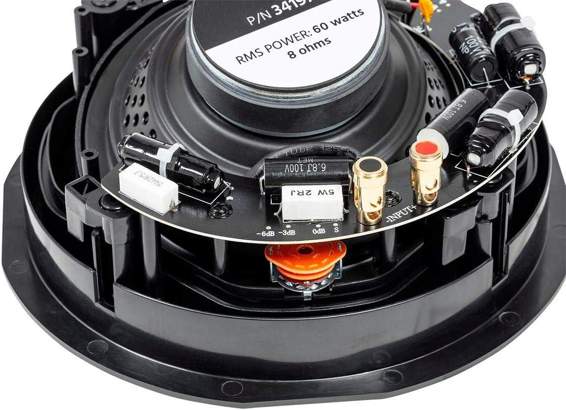 imageMonoprice 2Way Carbon Fiber InCeiling Speakers 8Inch With 15 Degree Angled Drivers Pair Black Alpha Series65 Inch