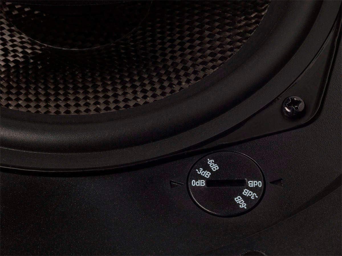imageMonoprice 2Way Carbon Fiber InCeiling Speakers 8Inch With 15 Degree Angled Drivers Pair Black Alpha Series65 Inch