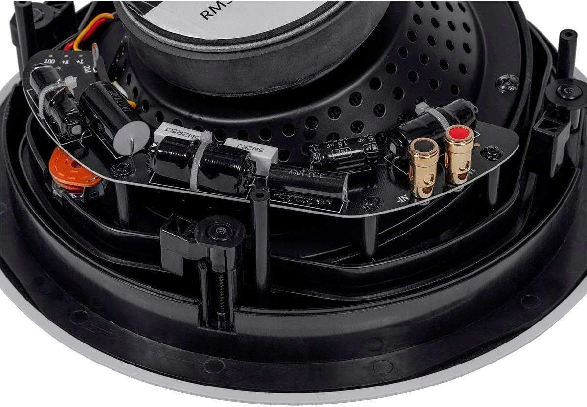 imageMonoprice 2Way Carbon Fiber InCeiling Speakers 8Inch With 15 Degree Angled Drivers Pair Black Alpha Series8 Inch