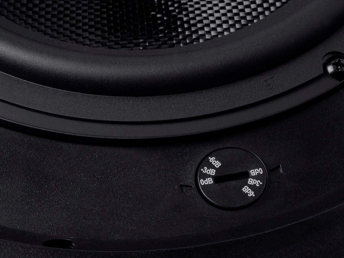 imageMonoprice 2Way Carbon Fiber InCeiling Speakers 8Inch With 15 Degree Angled Drivers Pair Black Alpha Series8 Inch