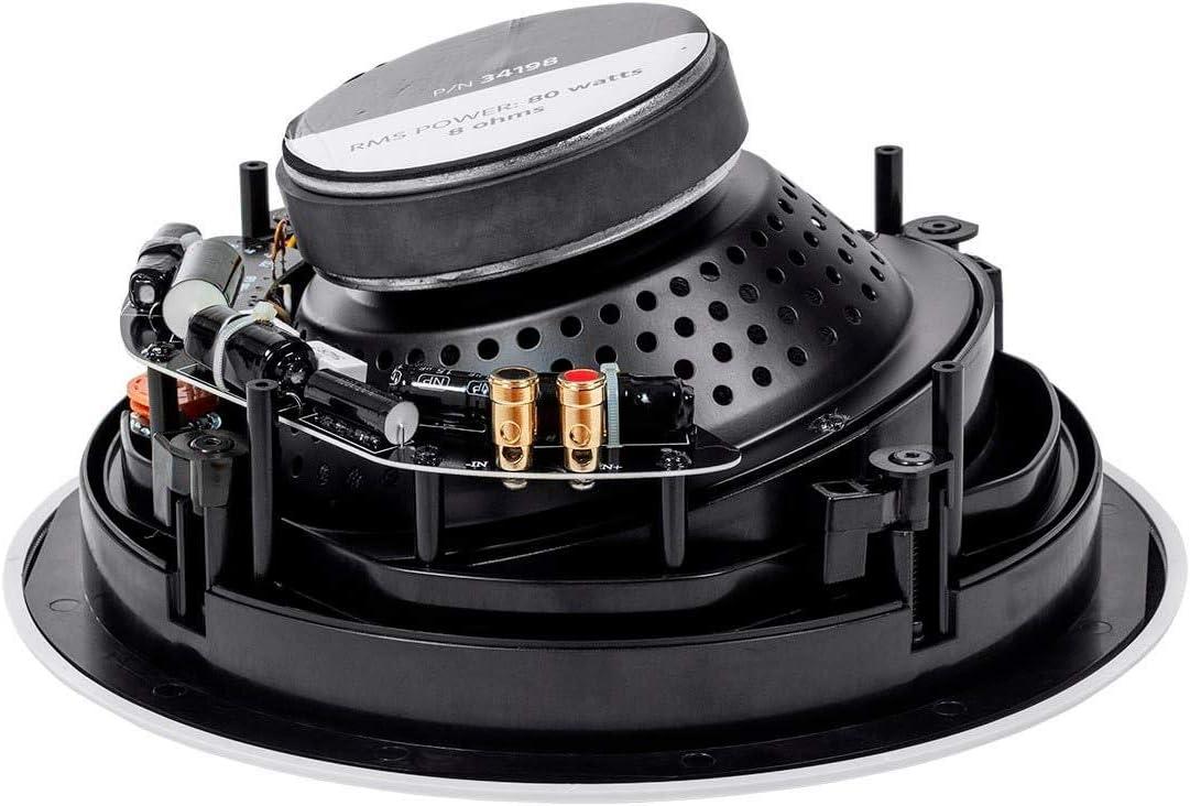 imageMonoprice 2Way Carbon Fiber InCeiling Speakers 8Inch With 15 Degree Angled Drivers Pair Black Alpha Series8 Inch