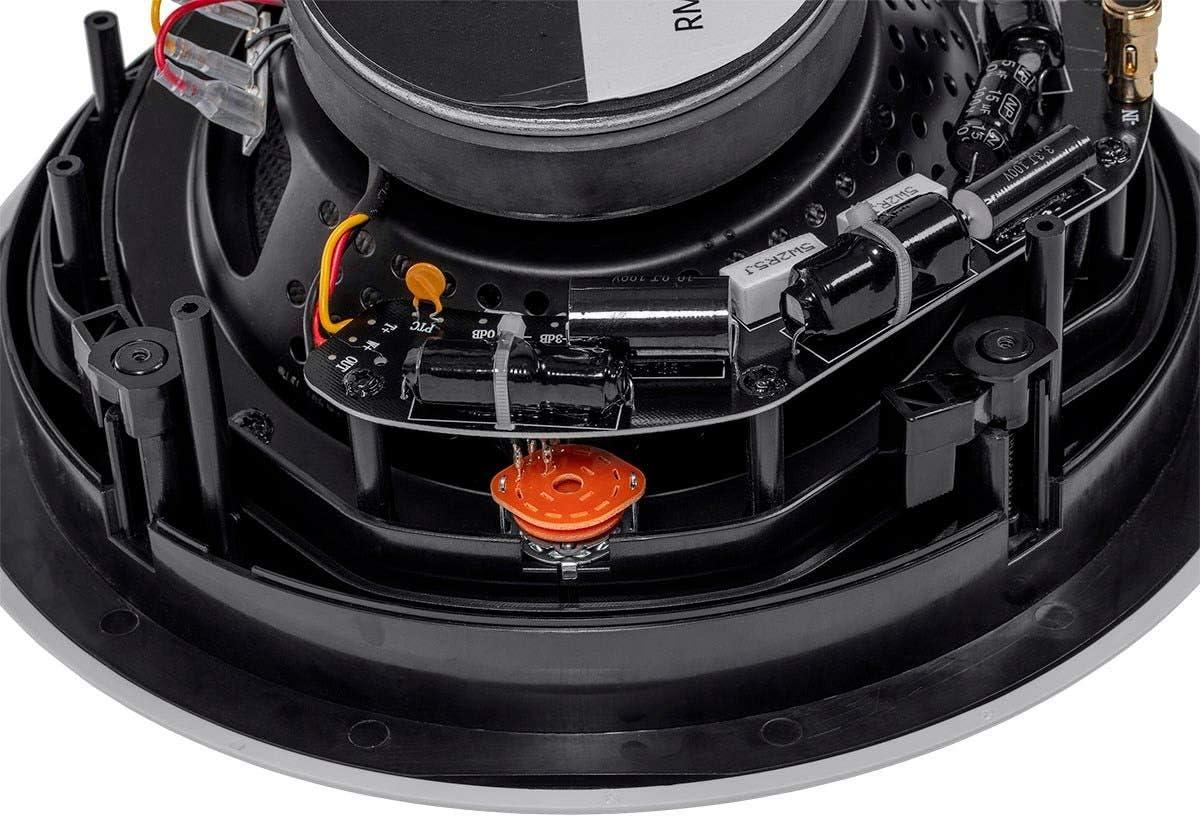 imageMonoprice 2Way Carbon Fiber InCeiling Speakers 8Inch With 15 Degree Angled Drivers Pair Black Alpha Series8 Inch