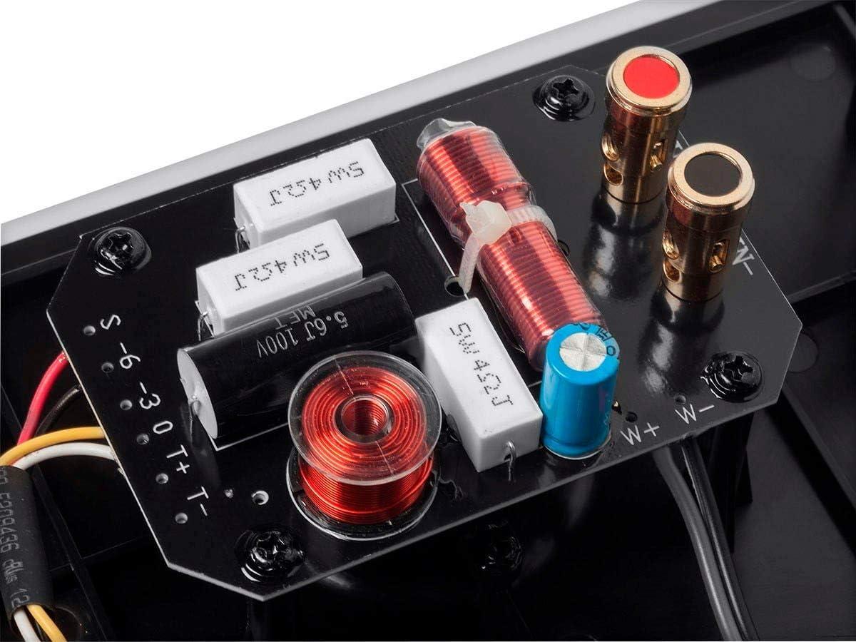 imageMonoprice 2way Carbon Fiber InWall Surround Speaker Dual 525 Inch Single VariAngled With Paintable Grille Alpha Series Black2 Way