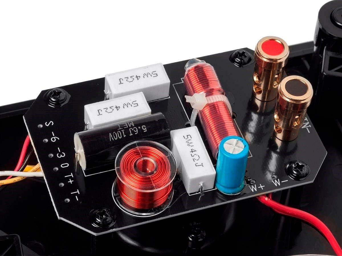 imageMonoprice 2way Carbon Fiber InWall Surround Speaker Dual 525 Inch Single VariAngled With Paintable Grille Alpha Series Black2 Way