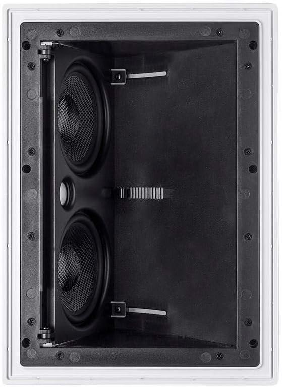imageMonoprice 2way Carbon Fiber InWall Surround Speaker Dual 525 Inch Single VariAngled With Paintable Grille Alpha Series Black2 Way