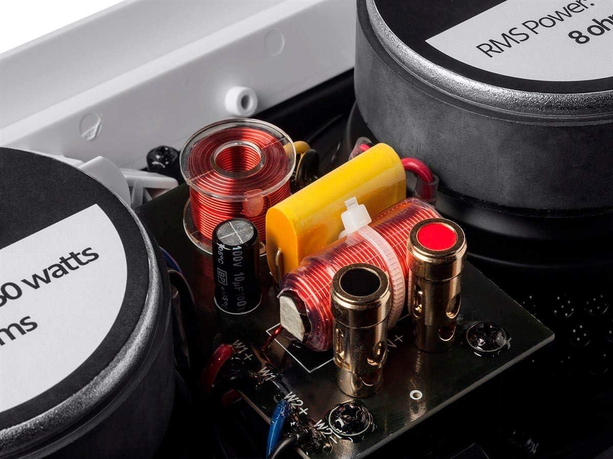 imageMonoprice 2way Carbon Fiber InWall Surround Speaker Dual 525 Inch Single VariAngled With Paintable Grille Alpha Series Black2 Way