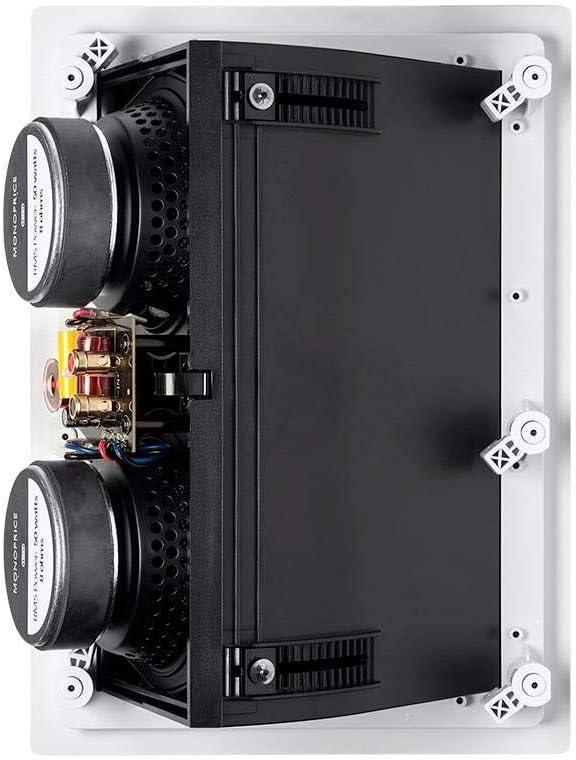 imageMonoprice 2way Carbon Fiber InWall Surround Speaker Dual 525 Inch Single VariAngled With Paintable Grille Alpha Series Black2 Way