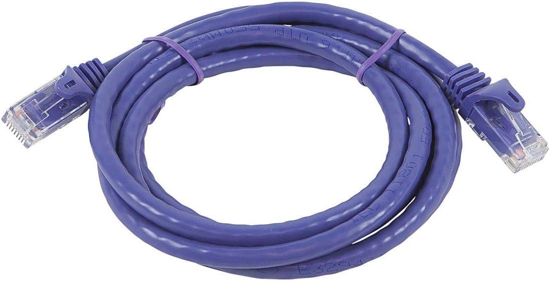 imageMonoprice Cat5e 10ft Black Patch Cable UTP 24AWG 350MHz Pure Bare Copper Snagless RJ45 Flexboot Series Ethernet CablePurple