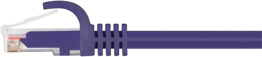 imageMonoprice Cat5e 10ft Black Patch Cable UTP 24AWG 350MHz Pure Bare Copper Snagless RJ45 Flexboot Series Ethernet CablePurple