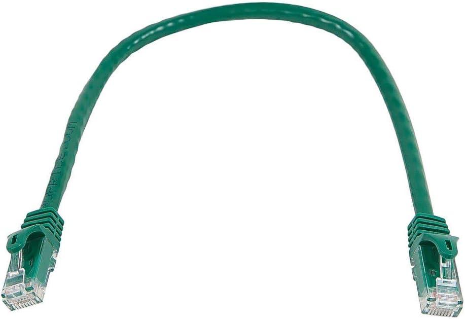 imageMonoprice Cat5e Ethernet Patch Cable 1 feet Orange Snagless RJ45 Stranded 350Mhz UTP Pure Bare Copper Wire 24AWG Flexboot SeriesGreen