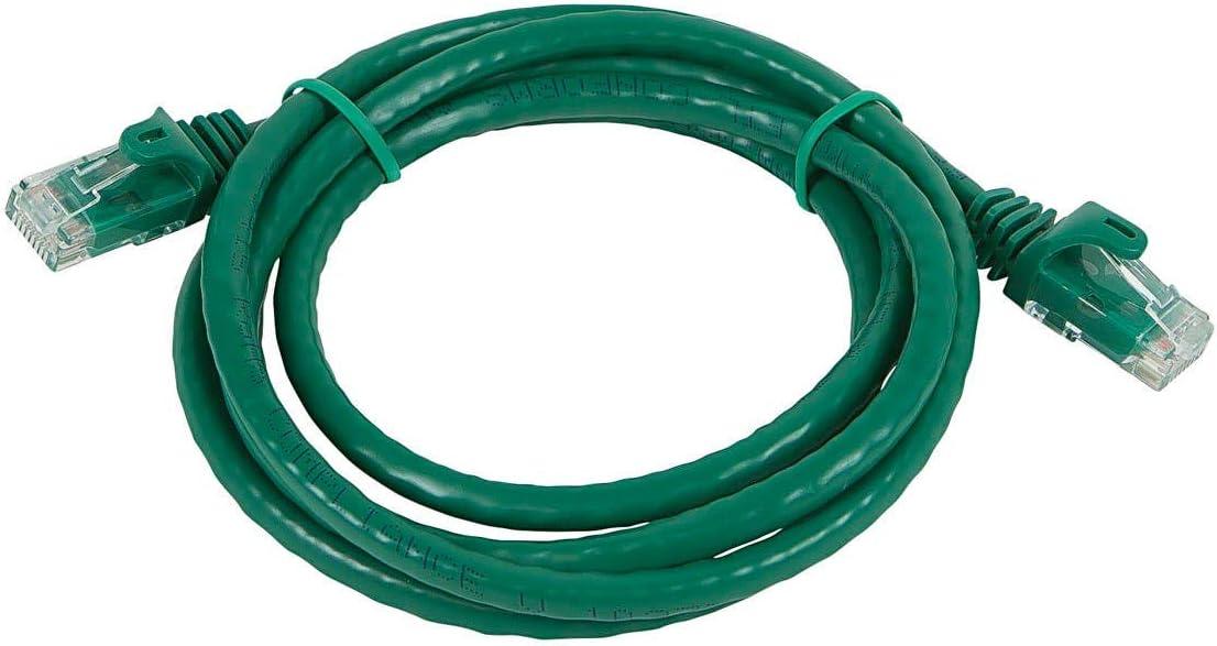 imageMonoprice Cat5e Ethernet Patch Cable 1 feet Orange Snagless RJ45 Stranded 350Mhz UTP Pure Bare Copper Wire 24AWG Flexboot SeriesGreen